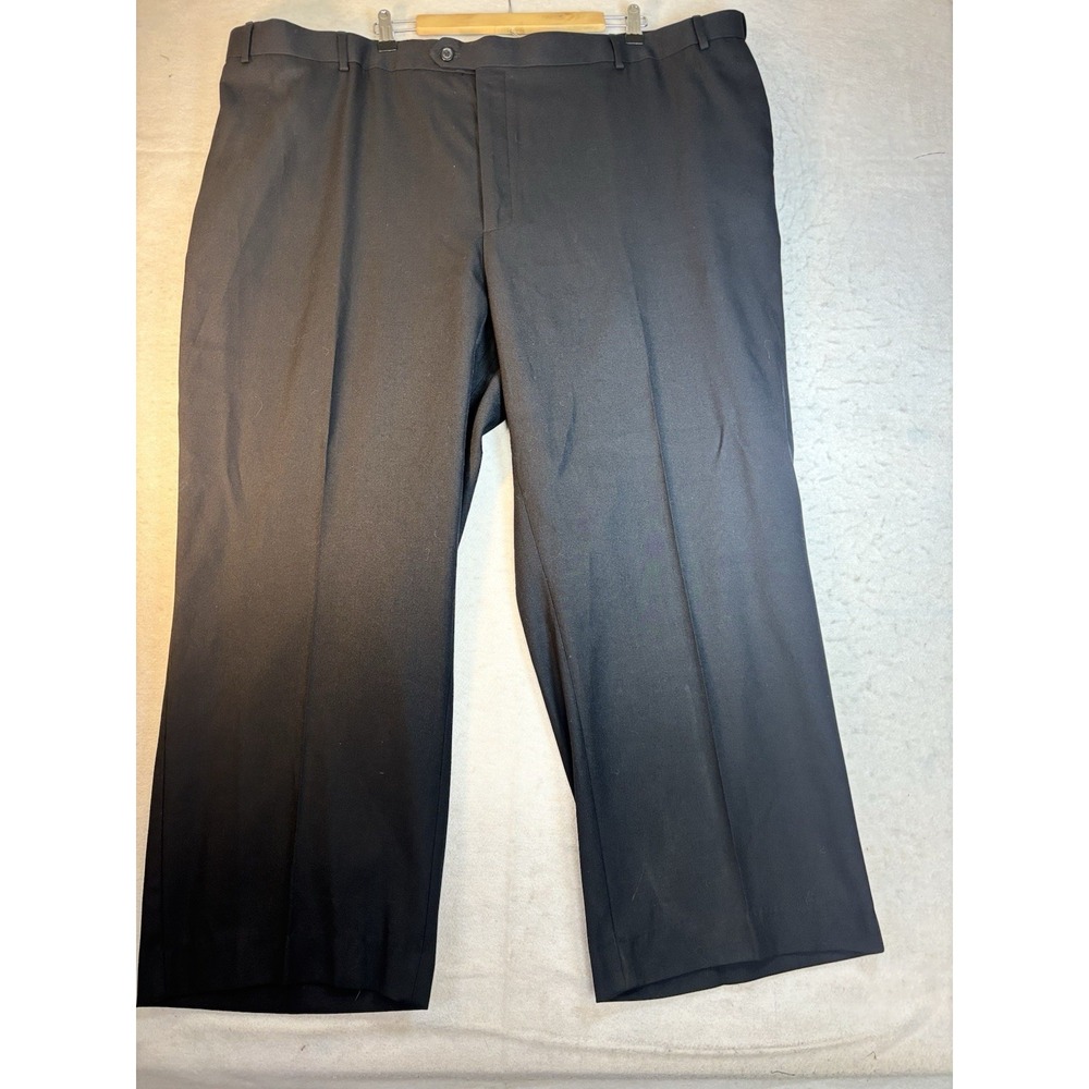 Savane Tailored 2 U Comfort Waist Men's Black Pants 52x27 Stretch